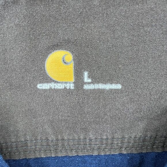 Carhartt Scrub Shirt Mens Large Black Ripstop Pockets Short Sleeve Medical - Picture 3 of 9